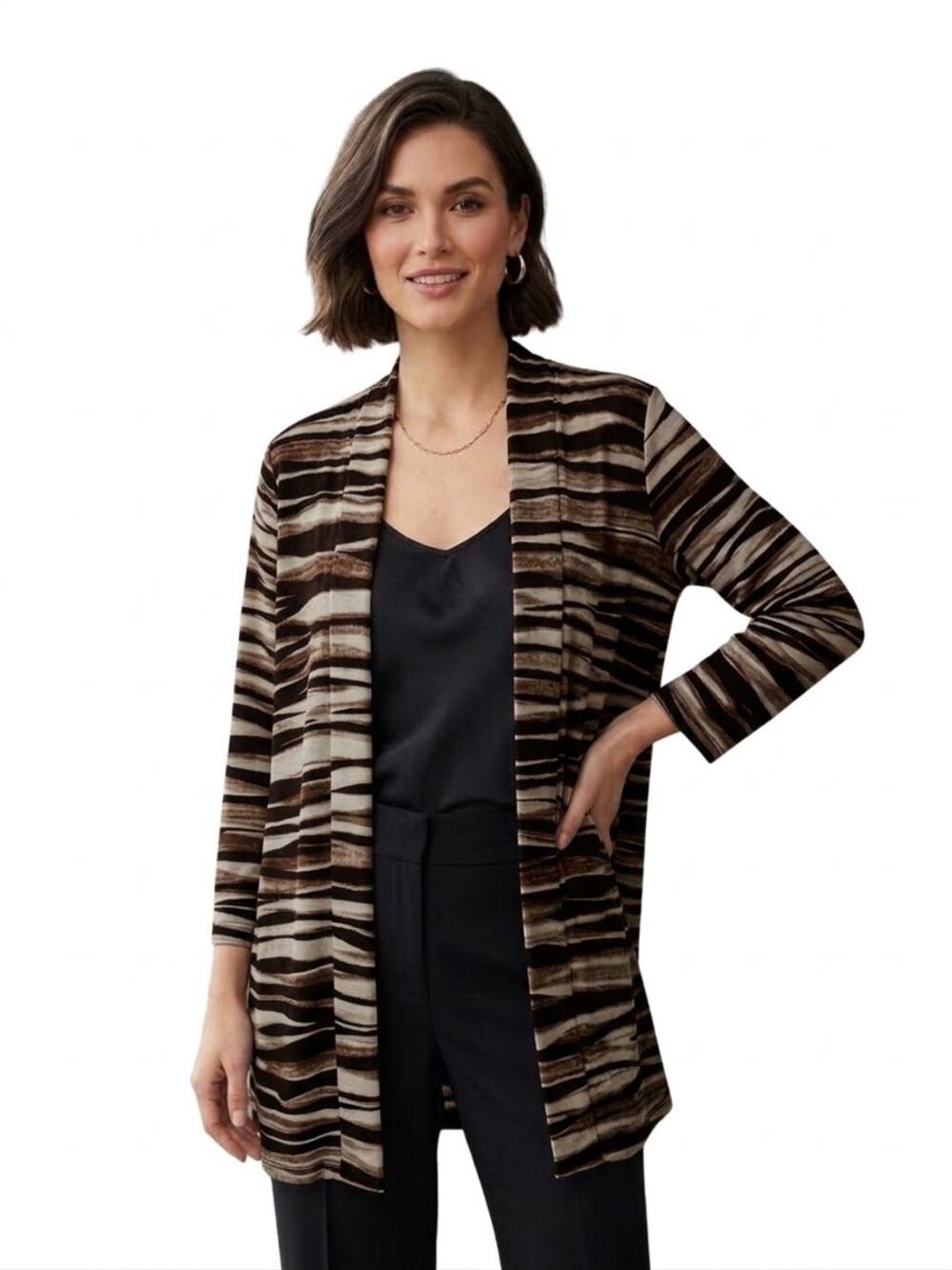 Travelers by Chico’s stretch cardigan kimono size medium